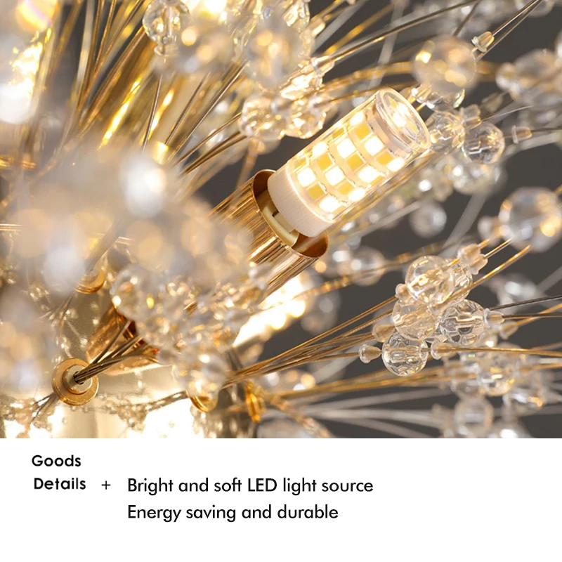 IRALAN Lustre LED Ceiling Lighting Dandelion Chandelier - Image 6