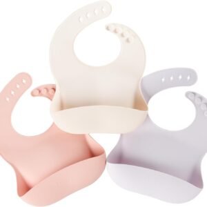 Pack of 3 Silicone Baby Bibs